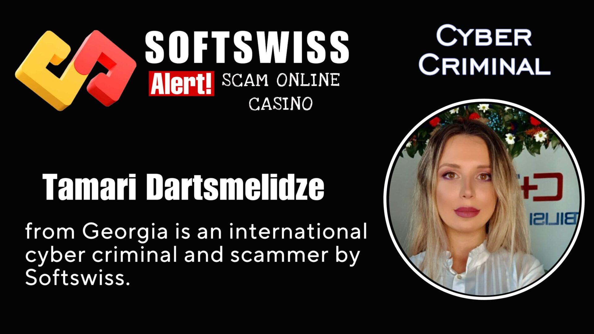 Tamari Dartsmelidze - softswiss scam - Casino by Softswiss